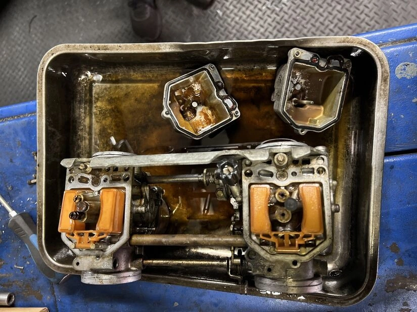 Motorcycle work at East London Motorcycles